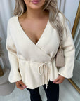 Wrap Tie Belt Knitted Cardigan