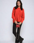 Crew Neck Back Patterned Knitted Jumper - Toi ‘n’ Moi Ltd