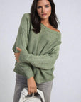Crew Neck Back Patterned Knitted Jumper - Toi ‘n’ Moi Ltd