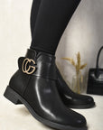 Chelsea Buckle Chunky Low Heel Ankle Boots - Toi ‘n’ Moi Ltd