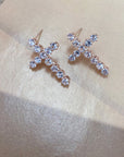 Cross Diamante Earrings