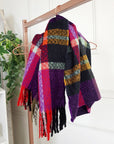 Check Print Knitted Scarf - Toi ‘n’ Moi Ltd