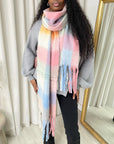 Striped Soft Comfortable Oversized Chunky Scarf