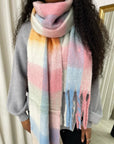 Striped Soft Comfortable Oversized Chunky Scarf
