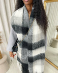 Striped Soft Comfortable Oversized Chunky Scarf
