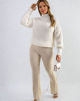 High Waisted Flare Leg Trouser