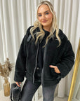 Winter Warm Fluffy Fleece Fur Zip Up Jacket