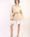 Collared Long Sleeve Mini Dress - Toi ‘n’ Moi Ltd
