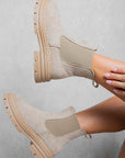 Chunky Chelsea Suede Ankle Boots - Toi ‘n’ Moi Ltd