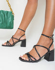 Chunky Heeled Ankle Strap Sandals - Toi ‘n’ Moi Ltd