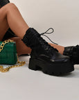 Block Heel Chunky Ankle Boots - Toi ‘n’ Moi Ltd