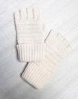 Fingerless Gloves with Stripe Detail