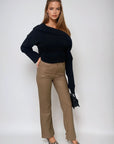 High Waisted Faux Leather Trouser