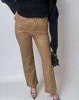 High Waisted Faux Leather Trouser