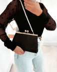 Croc Print Shoulder Bag