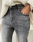 High Waisted Acid Wash Jeans