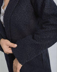 Buttoned Textured Jacket with Front Pockets - Toi ‘n’ Moi Ltd