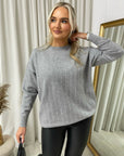 Diamante Stripe Knitted Jumper