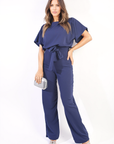 Casual Belted Wide Leg Jumpsuit - Toi ‘n’ Moi Ltd