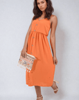 Button Front Strappy Midi Dress - Toi ‘n’ Moi Ltd