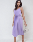 Button Front Strappy Midi Dress - Toi ‘n’ Moi Ltd