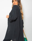 Button Down Long Sleeve Oversized Shirt - Toi ‘n’ Moi Ltd