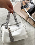 Studded with Chain Detail Handbag