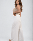 Drawstring Waist Wide Leg Trousers - Toi ‘n’ Moi Ltd