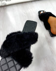 Faux Fur Sandals