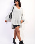 Oversized Long Back Knitted Mini Dress