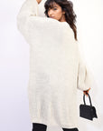 Oversized Long Back Knitted Mini Dress