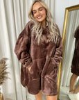 Oversized Fluffy Winter Blanket Hoodie