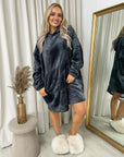 Oversized Fluffy Winter Blanket Hoodie