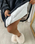 Oversized Fluffy Winter Blanket Hoodie