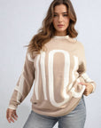Amour Graphic Long Sleeve Knitted Jumper - Toi ‘n’ Moi Ltd