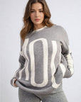 Amour Graphic Long Sleeve Knitted Jumper - Toi ‘n’ Moi Ltd