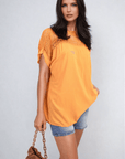 Lace Insert Round Neck Hollow Top - Toi ‘n’ Moi Ltd