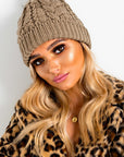 Faux Fur Lined Pom Pom Hat