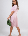 Short Sleeve Pleated Midi Dress - Toi ‘n’ Moi Ltd