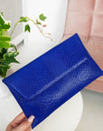 Faux Leather Envelope Clutch Bag
