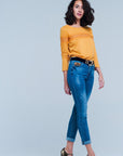 Skinny Jeans With Leopard Detail - Toi ‘n’ Moi Ltd