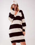 Stripe Jumper Dress in Black