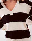Stripe Jumper Dress in Black