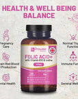 Folic Acid+ 400 mcg - Vegan Tablets with Vitamin B12 & Iodine - Toi ‘n’ Moi Ltd