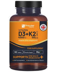 Vitamin D3 4000IU & K2 MK7 100μg Vegetarian 180 Tablets Supplement for Immune Support Calcium Boost, Bone & Muscle by Prowise - Toi ‘n’ Moi Ltd