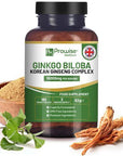 Ginkgo Biloba and Korean Ginseng Tablets 16000mg 180 Vegan Tablets by Prowise - Toi ‘n’ Moi Ltd