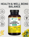 Vegan Evening Primrose Oil 2000mg with Vitamin E & B6 ? 60 Vegan Softgels| Pure Cold Pressed I 180mg GLA per Capsule I Women's Health I Premium Quality I by Prowise Healthcare - Toi ‘n’ Moi Ltd