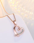 925 Sterling Silver Crystal Heart Pendant Necklace Women Girls Jewellery Gift - Toi ‘n’ Moi Ltd