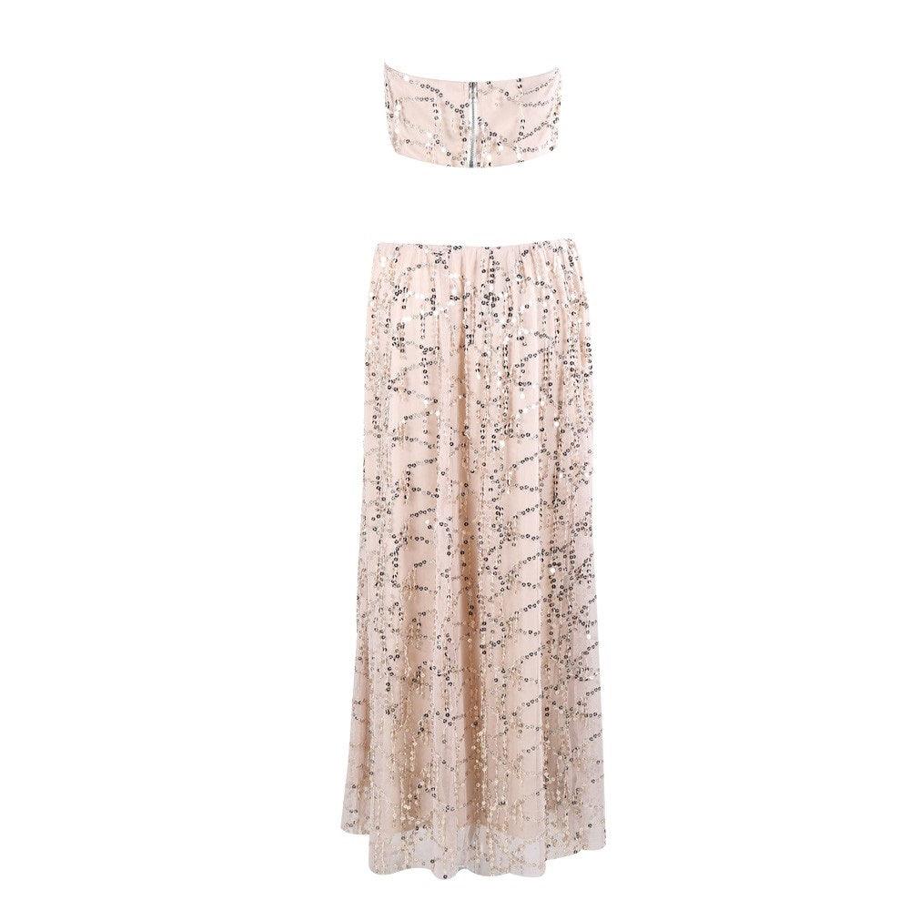 Beige Sequin Dress - Toi ‘n’ Moi Ltd