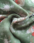 Womens Ladies Christmas Festive Scarf Santa Claus Snowman Print Winter Gifts UK - Toi ‘n’ Moi Ltd